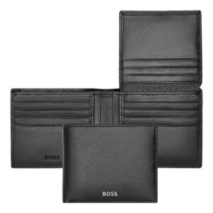 Hugo Boss Leather Wallet with Flap CLS Smooth Black