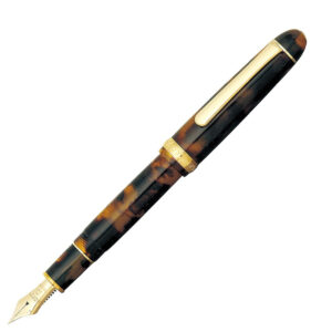 Platinum #3776 Celluloid  Tortoise Fountain Pen 14K