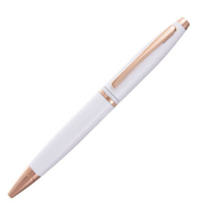 Cross Calais White Rosegold Trim Ball Pen
