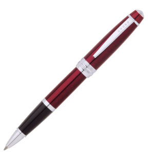 Cross Bailey Red Lacquer Chrome Trim Roller Ball Pen