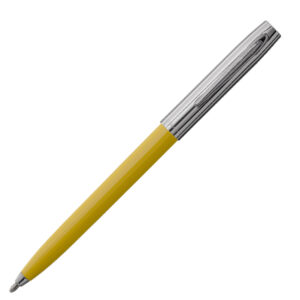 Fisher Cap-O-Matic Yellow Chrome Ball Pen with Silver Ink