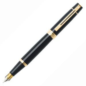 Sheaffer 300 Glossy Black Gold Trim Fountain Pen
