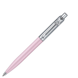 Sheaffer SentinelEmily in Paris Pink Matte Chrome Trim Ball Pen with Bow Emblem on Clip