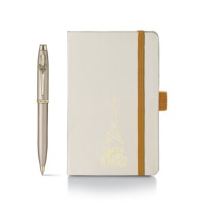 Sheaffer Set Emily in Paris 100 Champagne Gold Trim Ball Pen & A6 Notebook