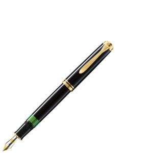 Pelikan Souveran M400 Black Gold Trim Fountain Pen 14K