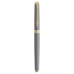 Waterman Hemisphere Metallic Grey Gold Trim Roller Ball Pen