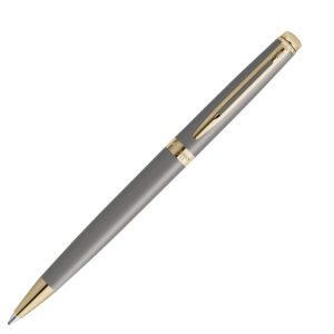 Waterman Hemisphere Metallic Grey Gold Trim Ball Pen